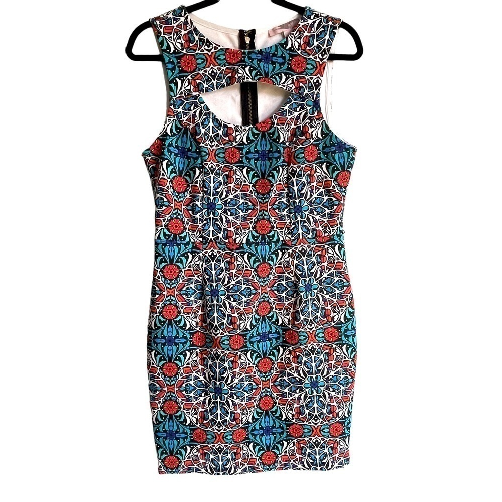 FOREVER 21 Cutout  Kaleidoscope Mini Dress Large